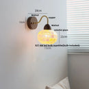 Axyaa Tiffany LED Wall Lights Pull Chain Switch Bedside Sconce Colorful Glass Stair Lamp
