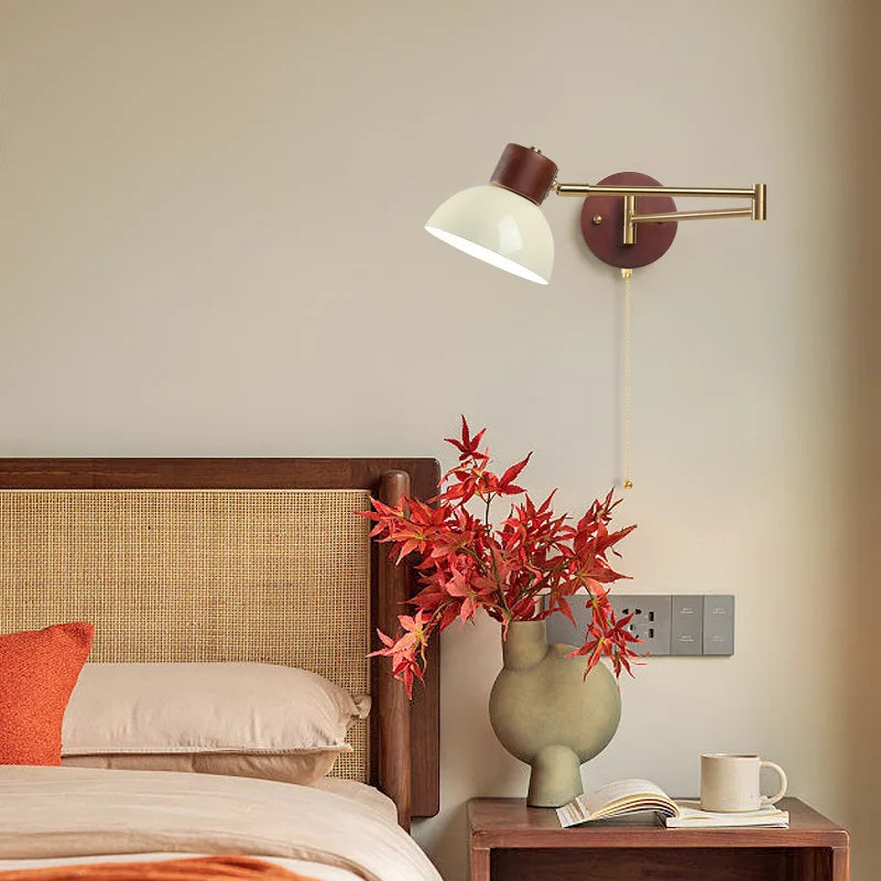 Axyaa Creamy Iron LED Wall Lamp Bedroom Living Room Bathroom Mirror Stair Light