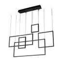 Axyaa LED Rectangle Pendant Chandelier for Living Dining Room, Stair Loft Lighting