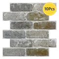 Axyaa Faux Brick Wall Stickers 3D Self-adhesive Panels, Waterproof 30x30cm Matt Decor