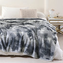 Axyaa Tie-Dyed Flannel Blanket - Cozy, Four-Season, Stripe Sofa Cover
