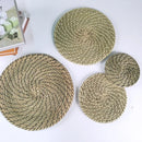 Axyaa Thatched Woven Meal Mat Set for Home and Daily Use
