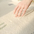 Axyaa Plush Cream Style Bedroom Rug: Irregular Shapes, Thick, Fluffy, Soft, Lounge Mat