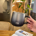 Axyaa Stainless Steel Gradient Coffee Cup with Handle and Lid