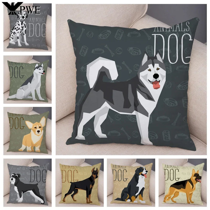 Axyaa Cartoon Dog Pet Animal Pillowcase