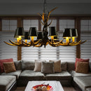 Axyaa Resin Antler Chandelier: Modern Retro Rustic Lighting for Home Decor