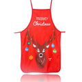 Axyaa Christmas Apron with Festive Cartoon Print