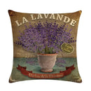 Purple Lavender Floral Pillowcase for Home Decor by Axyaa