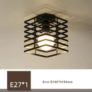 Axyaa Black Metal Ceiling Lights for Interior Decor - Retro E27 Design