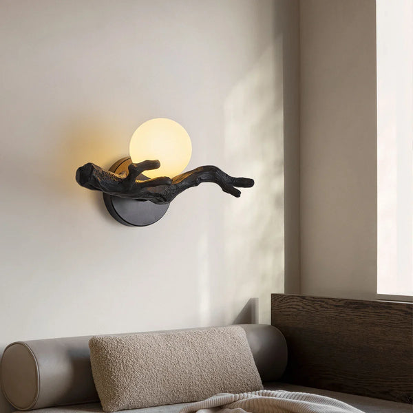 Axyaa Vintage Resin Tree Branch LED Wall Sconces for Bedroom and Corridor Decor