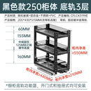 Axyaa 2-Layer Seasoning Storage Pull-Out Rack - Aluminum Alloy Organizer