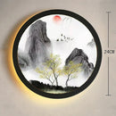 Axyaa Round Industrial LED Wall Lamp Bedside Bedroom Sconce Home Decor Lighting