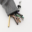 Axyaa Stainless Steel Straw Set with Bag - Eco-Friendly Reusable Bar Accessories