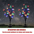 Axyaa Solar Sakura Tree Pathway Light: 8 Modes, Outdoor Flush Mount Garden Lighting