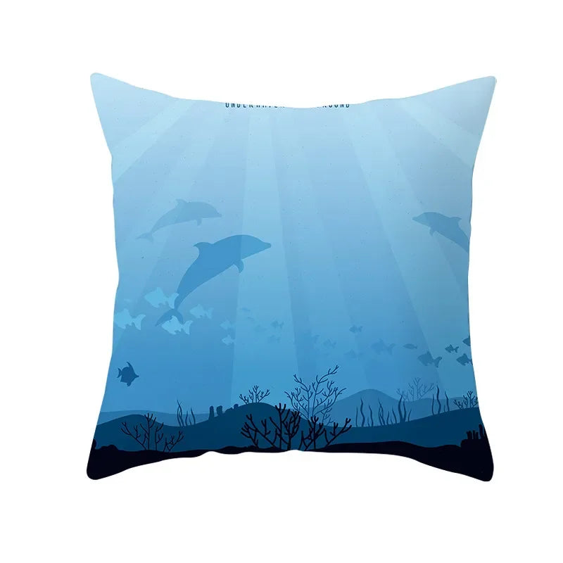 Axyaa Sailing Anchor Sofa Cushion Cover - Summer Beach Pillow for Home Decoration