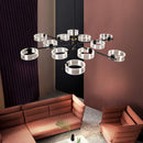 Axyaa Nordic Black Acrylic Chandelier Modern Minimalist Luxury Bedroom Living Room Creative Circle
