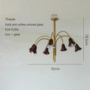 Axyaa French Retro Glass Chandelier - Designer Tulip Art Flower Chandelier