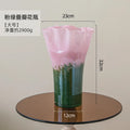 Axyaa Pink Gradient Glass Vase Hydroponic Terrarium Home Decoration Flower Arrangement