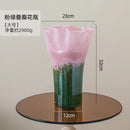 Axyaa Pink Gradient Glass Vase Hydroponic Terrarium Home Decoration Flower Arrangement