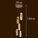 Axyaa Crystal Stair Chandelier Lighting, Ceiling & Hanging LED Chandeliers for Living Room