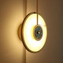 Axyaa Marble Round Wall Lamp - Retro Minimalist LED Indoor Lighting