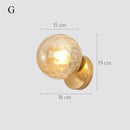Axyaa Glass Ball Wall Lamp for Indoor Lighting in Bedroom Living Room Aisle Corridor