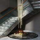 Axyaa Luxury Black LED Pendant Lights - Remote Control Dimmable Nordic Design