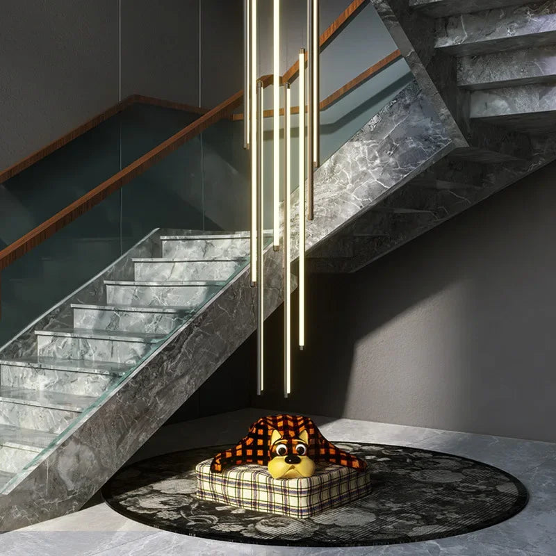 Axyaa Luxury Black LED Pendant Lights - Remote Control Dimmable Nordic Design