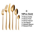 Axyaa 21 Piece Gold Cutlery Set - Stainless Steel 304 Elegant Tableware
