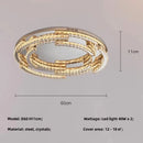 Axyaa Crystal LED Chandelier Foyer Pendant Lighting Modern Luxury Steel Lamp