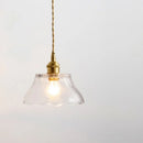 Axyaa Wooden LED Wall Lamp Clear Glass Gold Socket Modern Stair Light