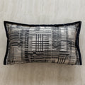 Axyaa Slub Woven Texture Pillow Cover in Black Brown for Living Room Sofa Bed