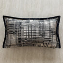 Axyaa Slub Woven Texture Pillow Cover in Black Brown for Living Room Sofa Bed