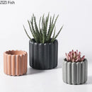 Axyaa Geometric Stone Pattern Ceramic Flowerpot for Bonsai and Succulents