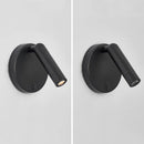 Axyaa Nordic Rotating Wall Lamp Sconce, Modern Minimalist Spotlight 3W Black Brass