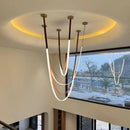 Axyaa Leather Belt Chandeliers: Artistic DIY LED Suspension Lights for Home Decor