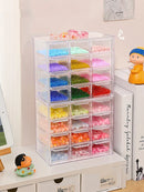 Axyaa Beads Storage Box Drawer for DIY Jewelry & Nail Art - Transparent & Handy