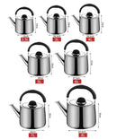 Axya 304 Stainless Steel Sound Kettle Gas Teapot Large Capacity Kitchen Tea Kettle
