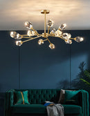 Axyaa Modern LED Crystal Chandelier - Diamond Design for Kitchen, Living Room & Bedroom