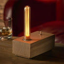 Axyaa Wooden Block Toggle Switch Cube Table Lamp for Home Art Cafe Bar