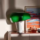 Axyaa Marble Mushroom Table Lamps Orange Black for Bedside Living Room