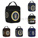 Axyaa Presidential Seal Insulated Lunch Bag for Work School Picnic Reusable Thermal Cooler