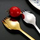 Axyaa Stainless Steel Dessert Fork and Spoon Set