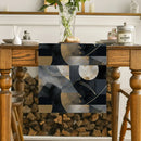 Axyaa Geometric Lines Table Runner - Watercolor Farmhouse Dining Decor