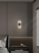 Axyaa Gold/Black Stainless Steel Crystal Wall Sconce for Home Décor