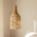Axyaa Wabi Sabi Rattan Chandelier: Japanese Style Hanging Light for Home Decor