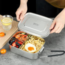 Axyaa Stainless Steel Divided Lunch Box with Lid - 800ML Insulated Food Container