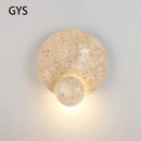 Axya Nature Stone Wall Lamp: Modern Nordic Lighting for Bedroom Atmosphere