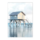Nordic Whale Canvas Print for Living Room Decor by Axyaa