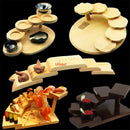 Axya Rotating Sushi Plate Snack Rack Wooden Stand Tray Sashimi Container